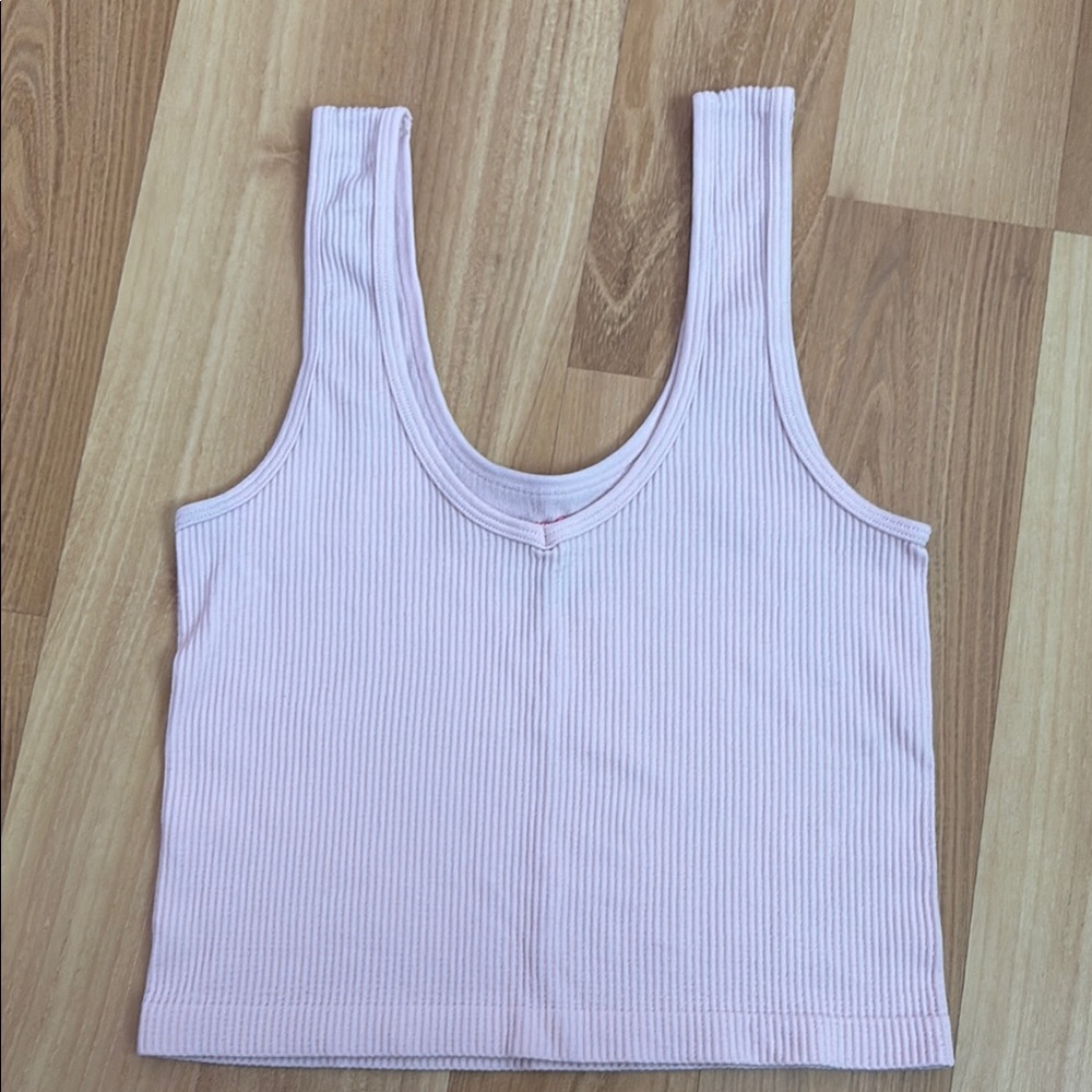 *NWOT* Light Pink Ribbed Tank Top | Size Junior’s S/M